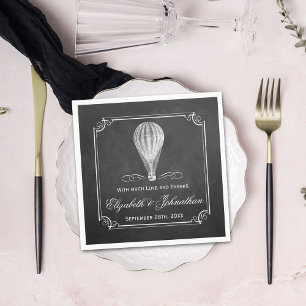 Het Chalkboard Hot Air Ballon Wedding Collectie Servet