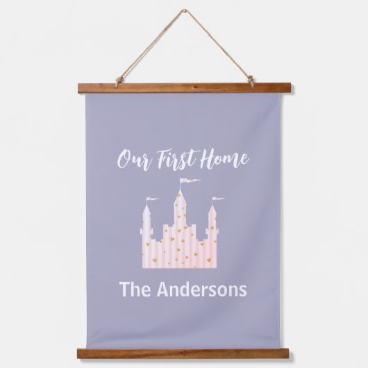 Het charmeren van ons eerste thuiskasteel hangend wandkleed (Voorkant)