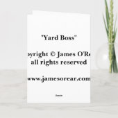 Het Chef- Wenskaart van de werf Kaart (Achterkant)