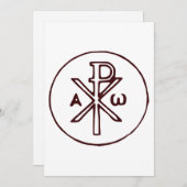 Het Chi-Rho Christogram symbool Feestdagenkaart (Voorkant / Achterkant)