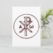 Het Chi-Rho Christogram symbool Feestdagenkaart (Staand voorkant)