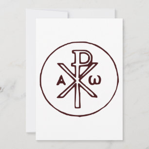 Het Chi-Rho Christogram symbool Feestdagenkaart