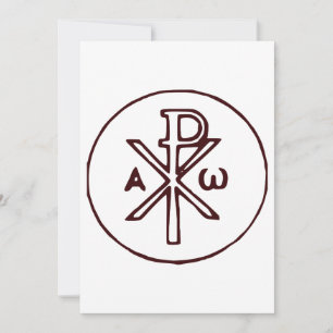 Het Chi-Rho Christogram symbool Kaart