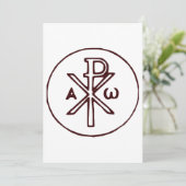 Het Chi-Rho Christogram symbool Kaart (Staand voorkant)