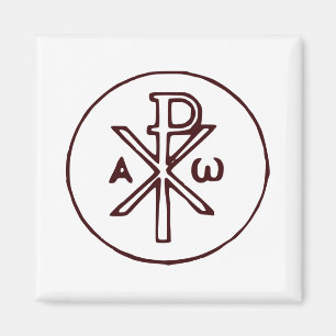 Het Chi-Rho Christogram symbool Magneet