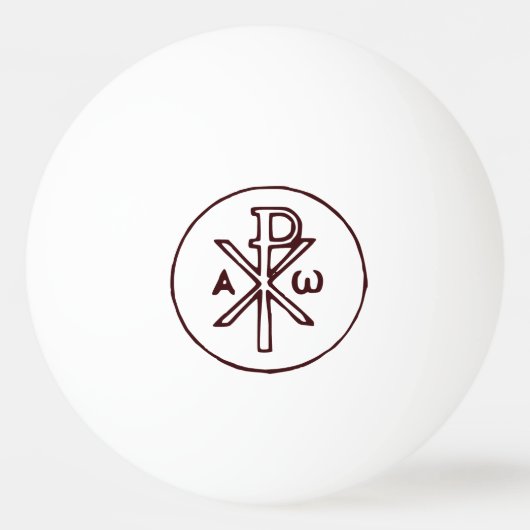Het Chi-Rho Christogram symbool Pingpongballen (Voorkant)