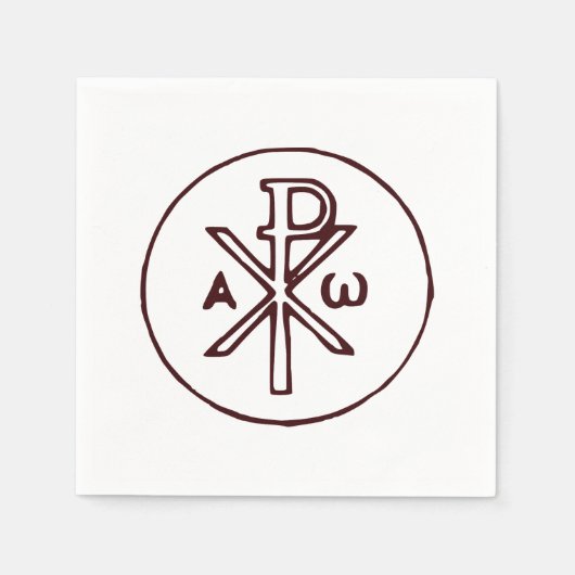 Het Chi-Rho Christogram symbool Servet (Voorkant)