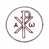 Het Chi-Rho Christogram symbool Sticker (Voorkant)