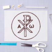Het Chi-Rho Christogram symbool Tissuepapier (Craft)