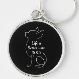 Het Chihuahua-leven is beter met het Hondenliefheb Sleutelhanger
