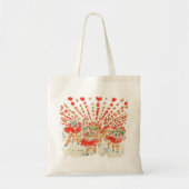 Het Chinese nieuwjaar van de Lion Dance-Waterverf Tote Bag (Voorkant)
