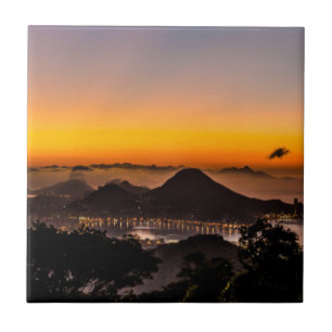 Het Chinese paviljoen, Rio de Janeiro, Brazilië Tegeltje