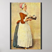 Het Chocolademeisje (Miss Baldauf), van Liotard Je Poster (Voorkant)