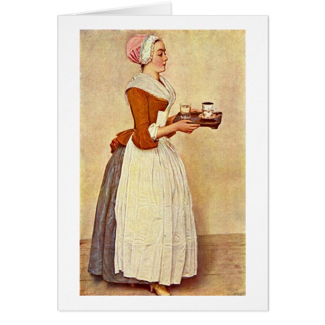Het chocolademeisje van Jean-Etienne Liotard (Voorkant)