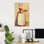 Het Chocolademeisje van Jean-Etienne Liotard Poster (Thuiskantoor)