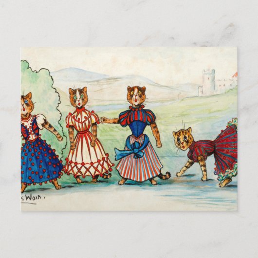 Het Chorus van Louis Wain Briefkaart (Voorkant)