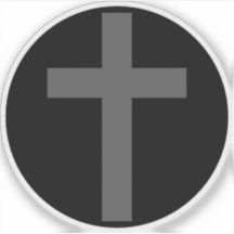 Het Christelijk Kruis (grijs op zwart)