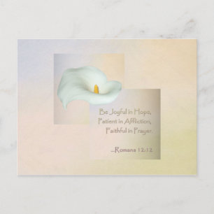 Het Christelijke 12:12 van de Romeinen van de Briefkaart