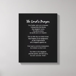 Het Christelijke geloof van de Lord's Prayer Canvas Afdruk