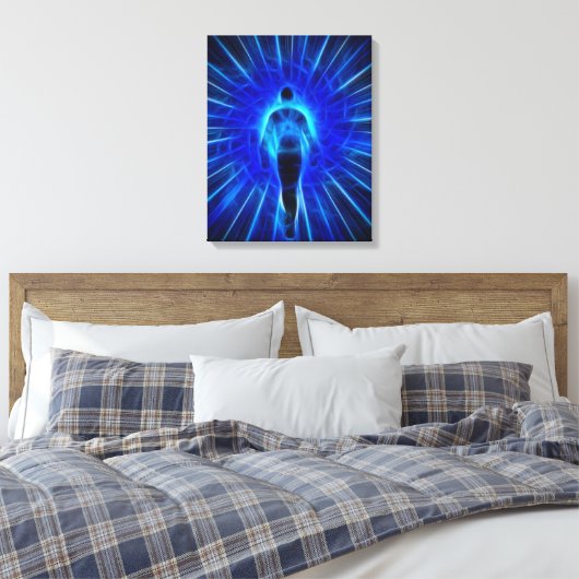 Het cijfer komt uit het licht canvas afdruk (Insitu (Slaapkamer))