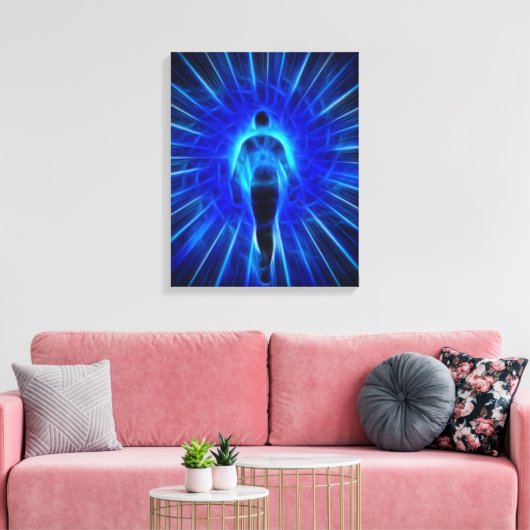Het cijfer komt uit het licht canvas afdruk (Insitu (Woonkamer))