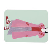 Het cijfer van de permanente Mode - Overmaatse jas Magneet (Horizontaal)