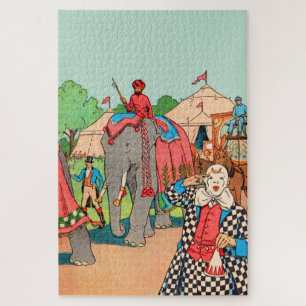 Het circus komt naar de stad legpuzzel