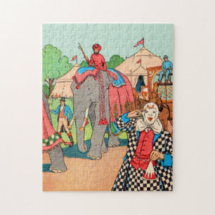 Het circus komt naar de stad legpuzzel