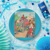 Het circus komt naar de stad papieren bordje (Feest)