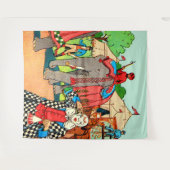 Het circus komt naar de stadskrant wandkleed (Voorkant (horizontaal))