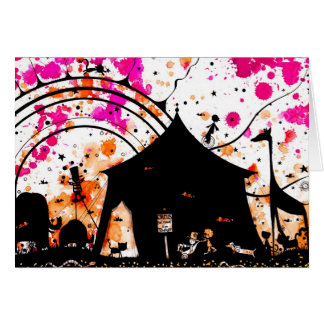 het circus kwam naar de stad