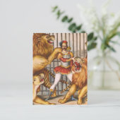 Het Circus-Poster van de Lion Tamer Briefkaart (Staand voorkant)
