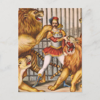 Het  Circus-Poster van de Lion Tamer Briefkaart