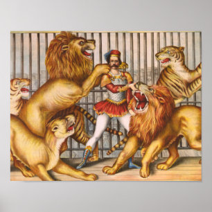 Het  Circus-Poster van de Lion Tamer Poster
