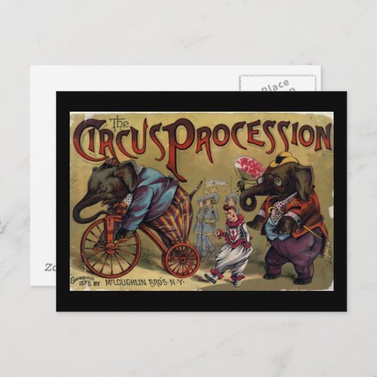 Het Circus Procession Front Hoesje Briefkaart (Voorkant / Achterkant)