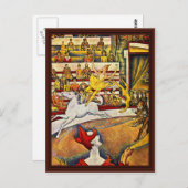 Het circus van Seurat Georges Briefkaart (Voorkant / Achterkant)