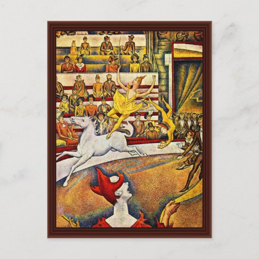 Het circus van Seurat Georges Briefkaart (Voorkant)