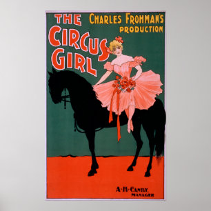 Het circusmeisje - Vrouw op paardentheatrisch Poster