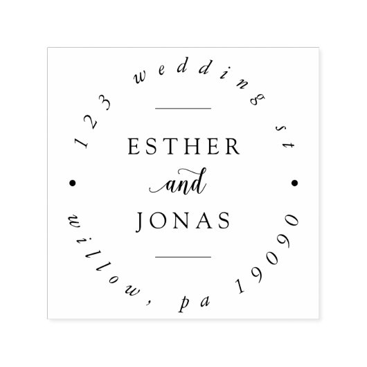 Het  Cirkeladres van het Band van het Manuscript Zelfinktende Stempel (Design)