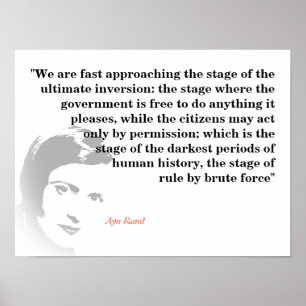 Het citaat van Ayn Rand op de ultieme Omzetting Poster