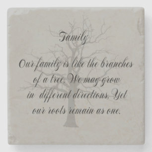 HET CITAAT VAN DE FAMILIE STENEN ONDERZETTER