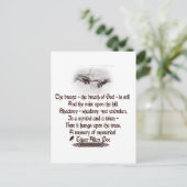 Het citaat van Edgar Allan Poe Briefkaart (Staand voorkant)