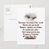 Het citaat van Edgar Allan Poe Briefkaart (Voorkant / Achterkant)