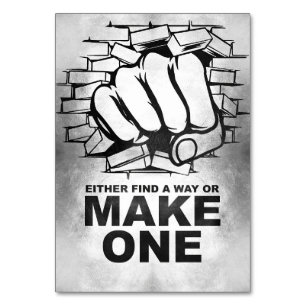 Het citaat van het geluk of vindt een manier of ma kaart