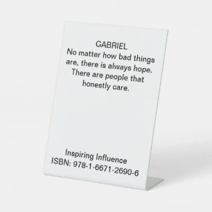 Het Citaat van het karakter van "Invloed van de In Reclamebord Met Voetstuk