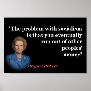 Het Citaat van Margaret Thatcher op Collectivisme Poster