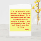 het citaat van nikolatesla kaart (Gele Bloem)