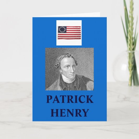 HET CITAAT VAN PATRICK HENRY KAART (Voorkant)