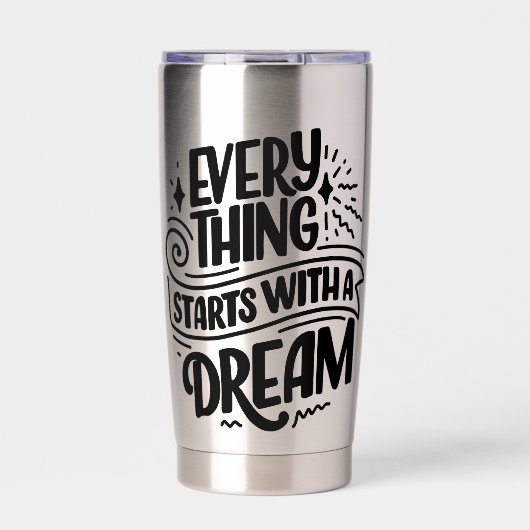 Het citeren over dromen geïsoleerde drinkbeker (Voorkant)