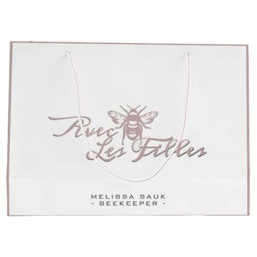 Het Classy Beekeeper Collectie Hive Garden Tas Groot Cadeauzakje (Achterkant)